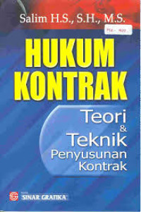 Hukum Kontrak : Teori & Teknik Penyusunan Kontrak