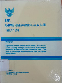 Lima Undang-Undang Perpajakan Baru Tahun 1997