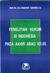 Penelitian Hukum Di Indonesia Pada Akhir Abad ke-20