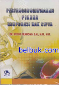 Pertanggungjawaban Pidana Korporasi Hak Cipta