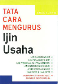 Tata Cara Mengurus Ijin Usaha