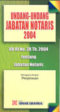 Undang-Undang Jabatan Notaris 2004